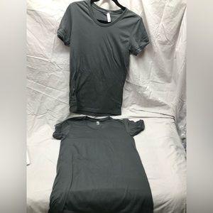 NEW 2 Pack American Apparel Gray 50/50 T-Shirt Unisex Size XL